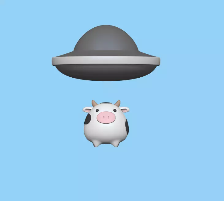 UFO bookmark 3D print model_0