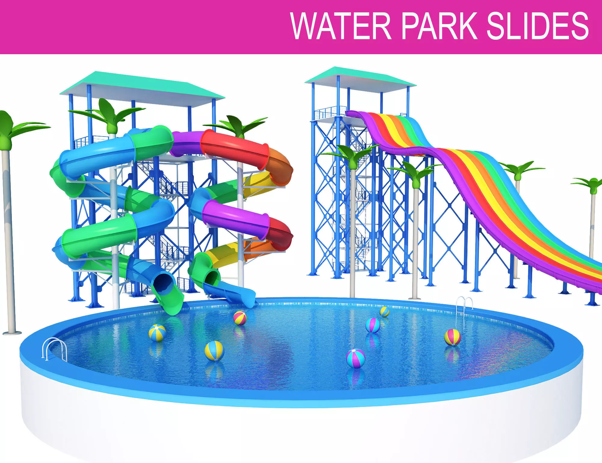 Water Slides 3D model_0