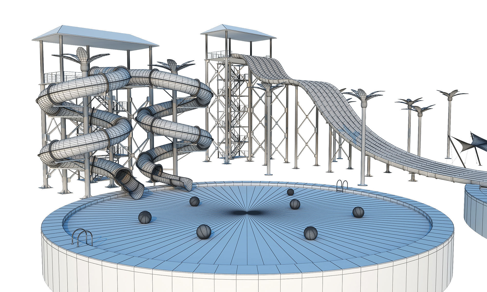 Water Slides 3D model_7
