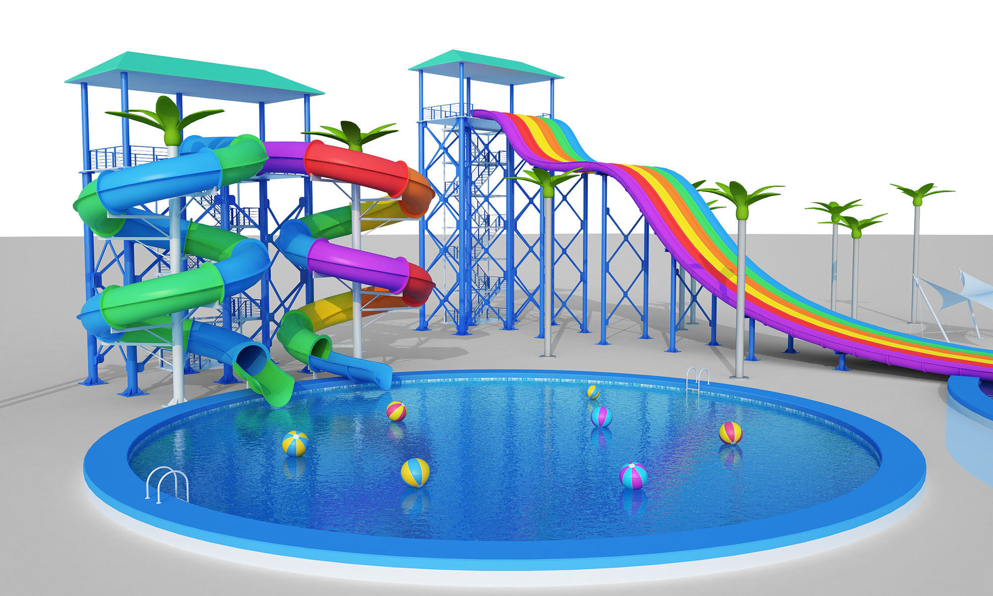 Water Slides 3D model_6