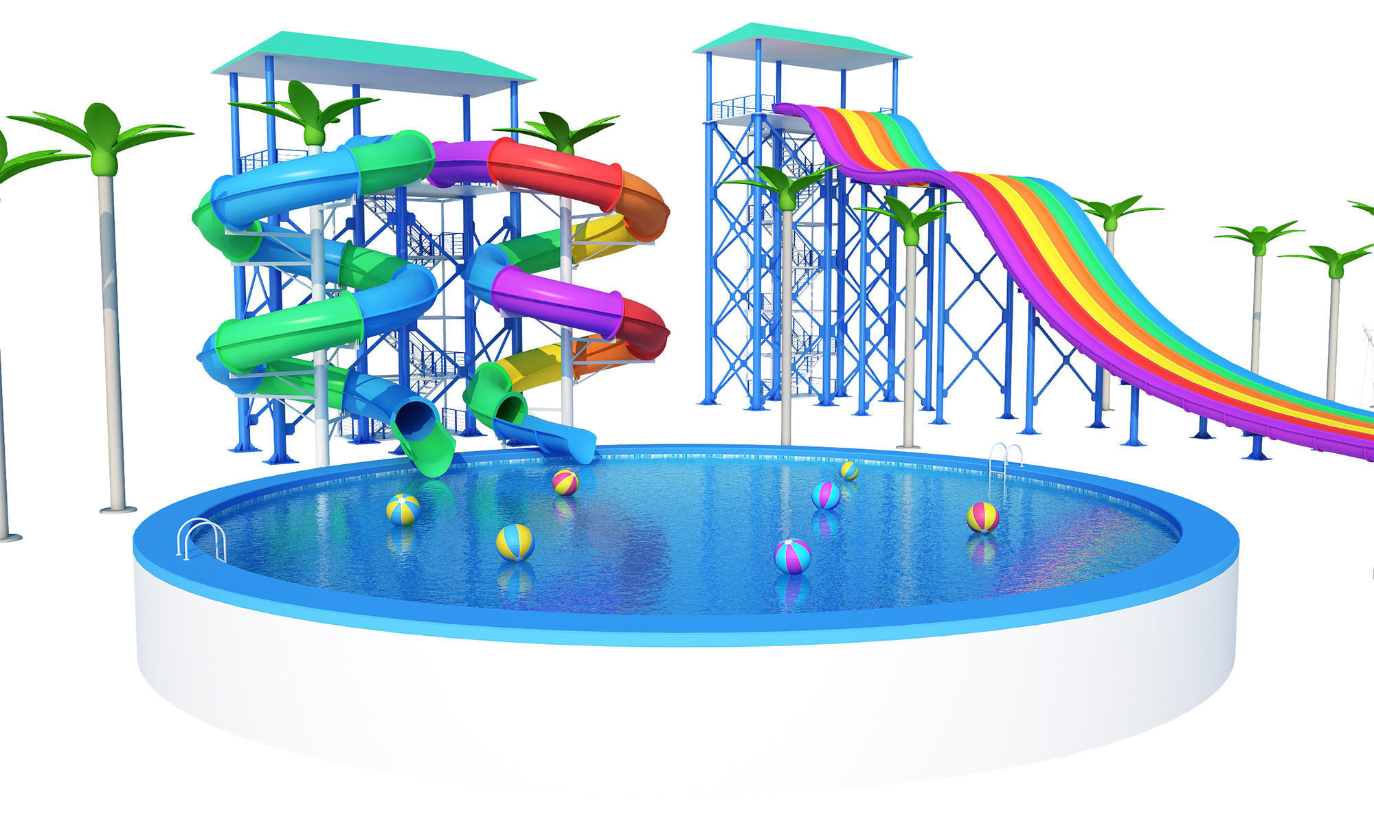 Water Slides 3D model_12