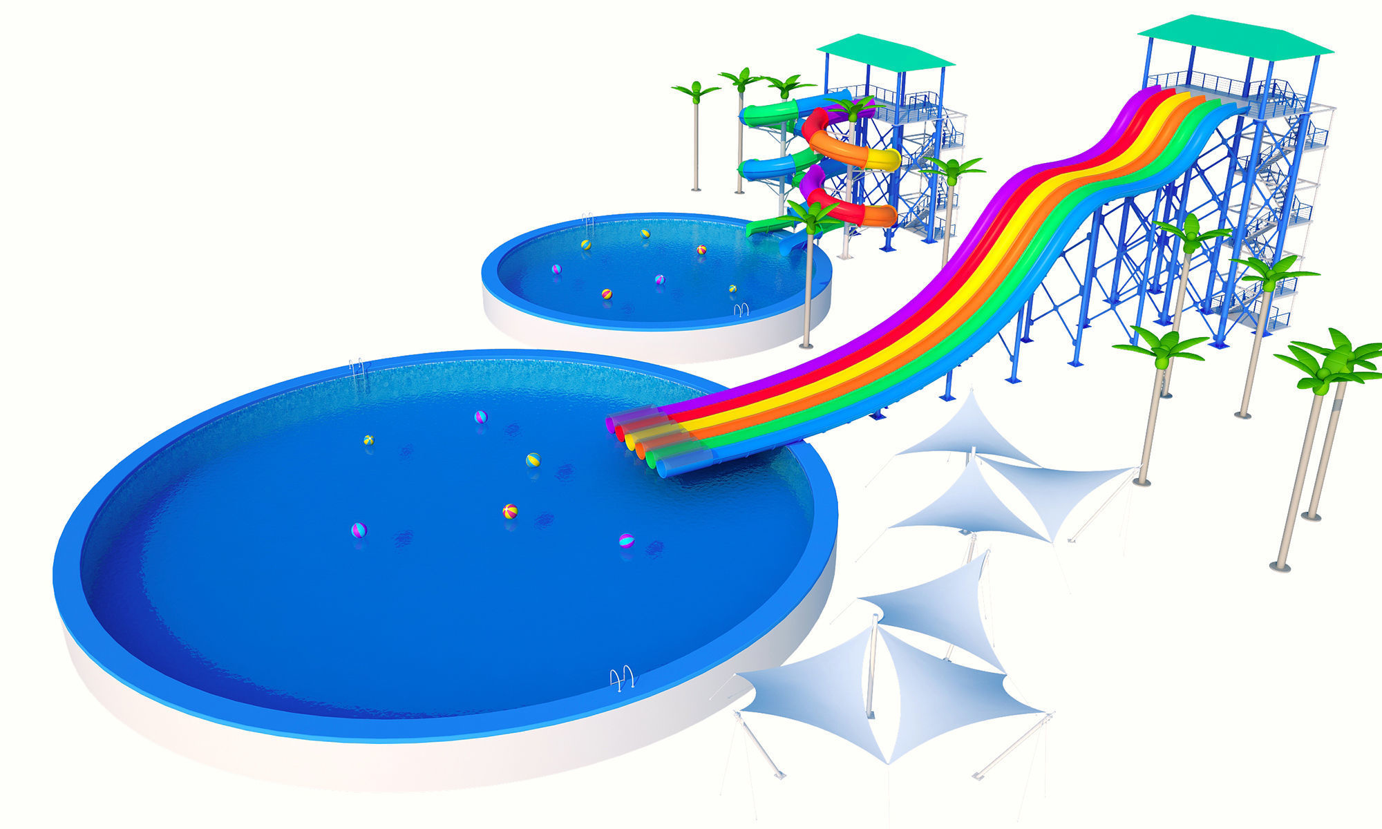 Water Slides 3D model_1