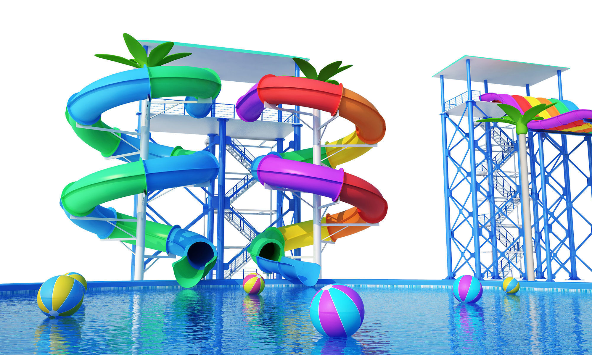 Water Slides 3D model_9