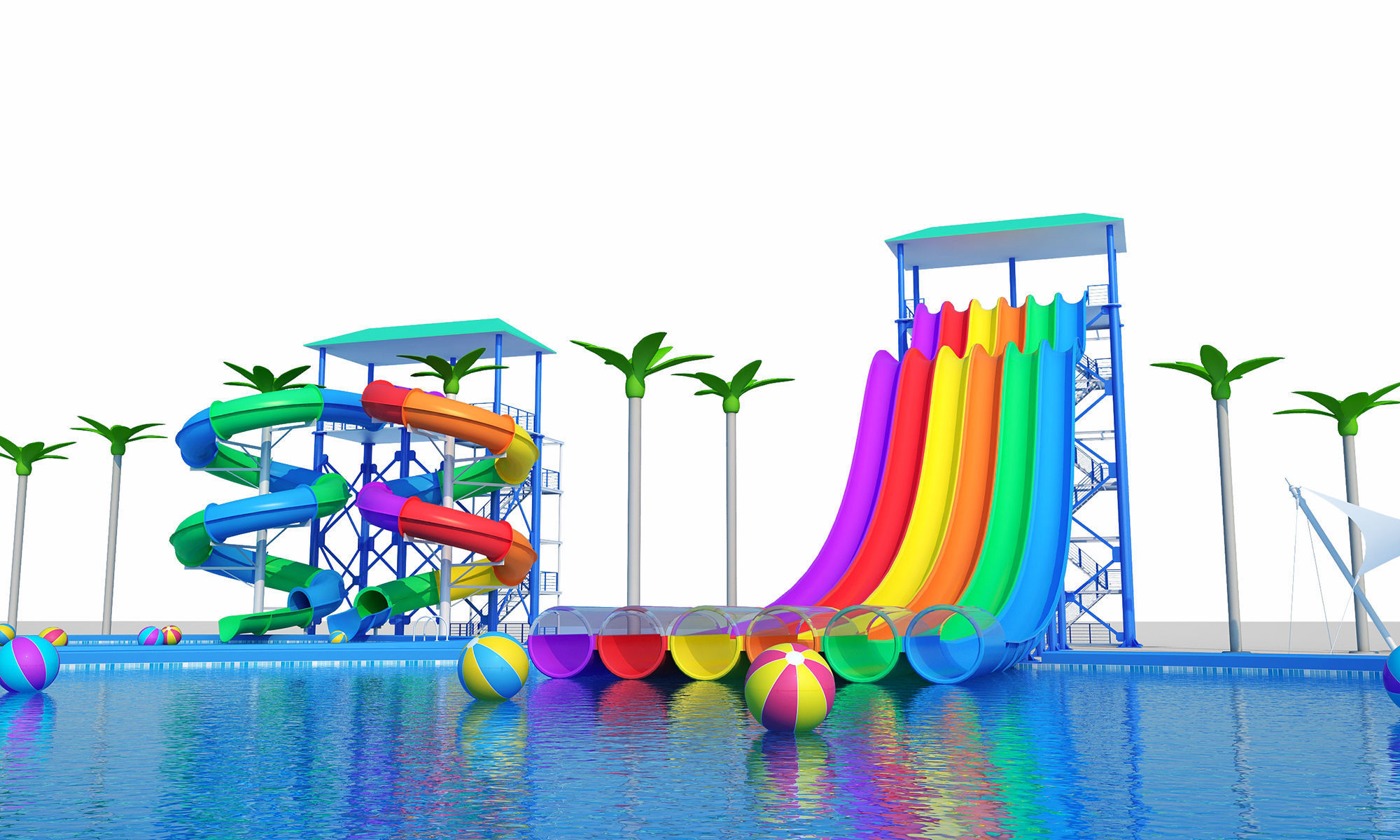 Water Slides 3D model_4