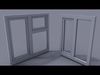  two windows Free low-poly 3D model_1