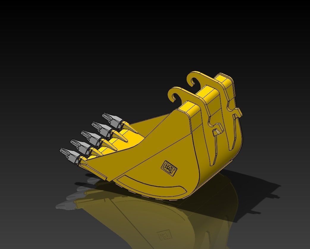 Excavator bucket 3D model_1