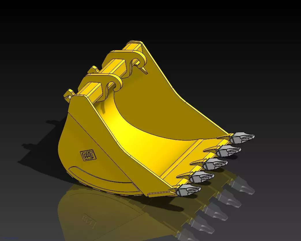 Excavator bucket 3D model_0