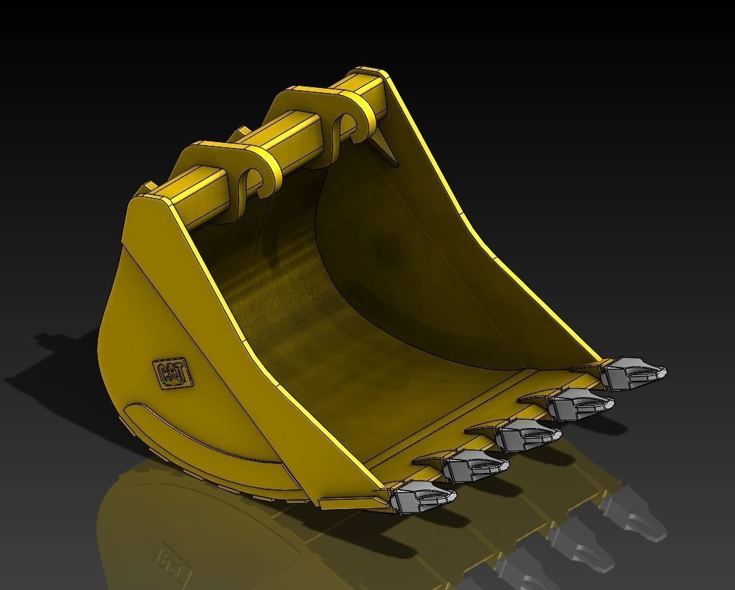 Excavator bucket 3D model_2