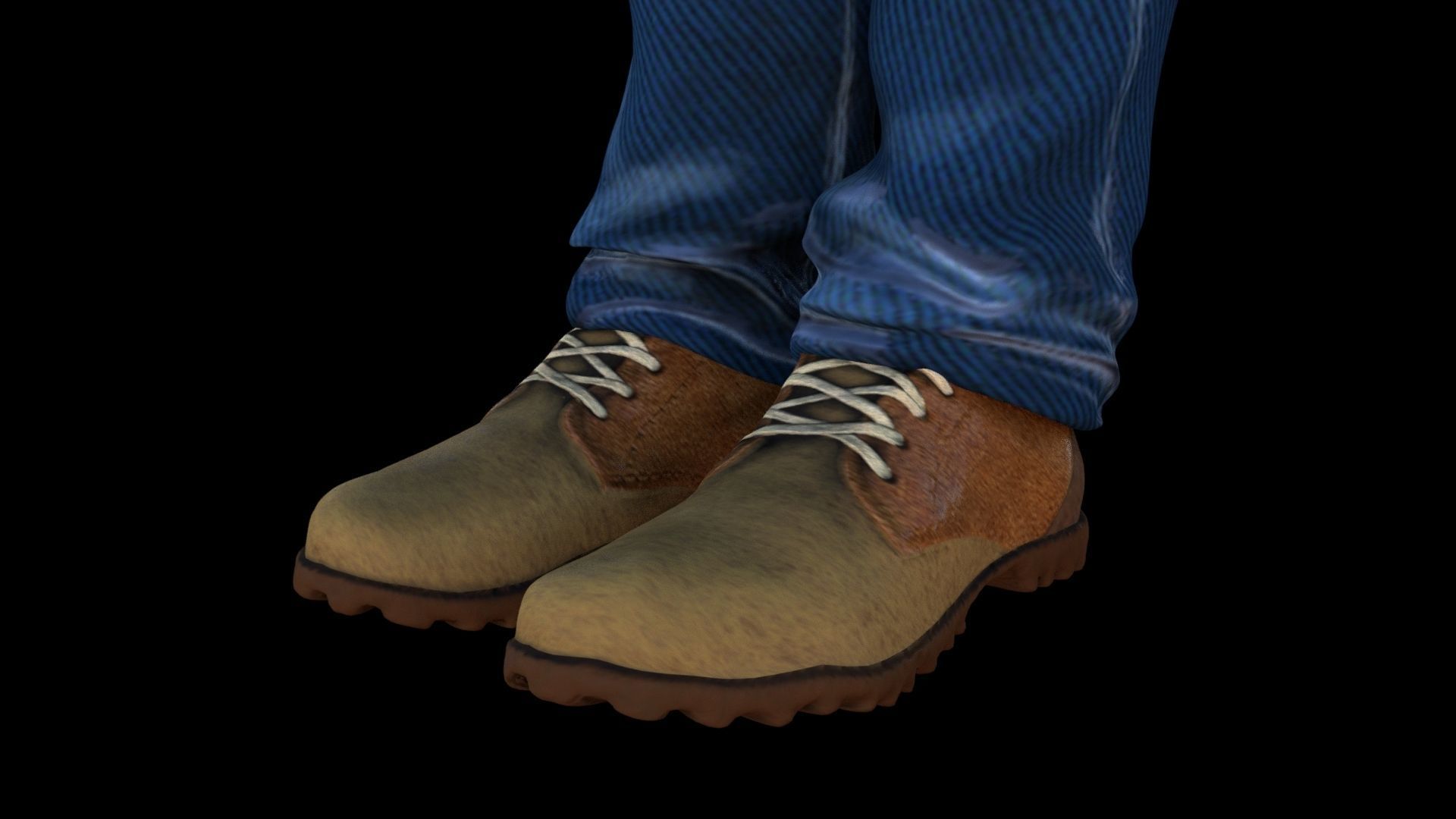 Human game ready rigged Low-poly 3D model_14