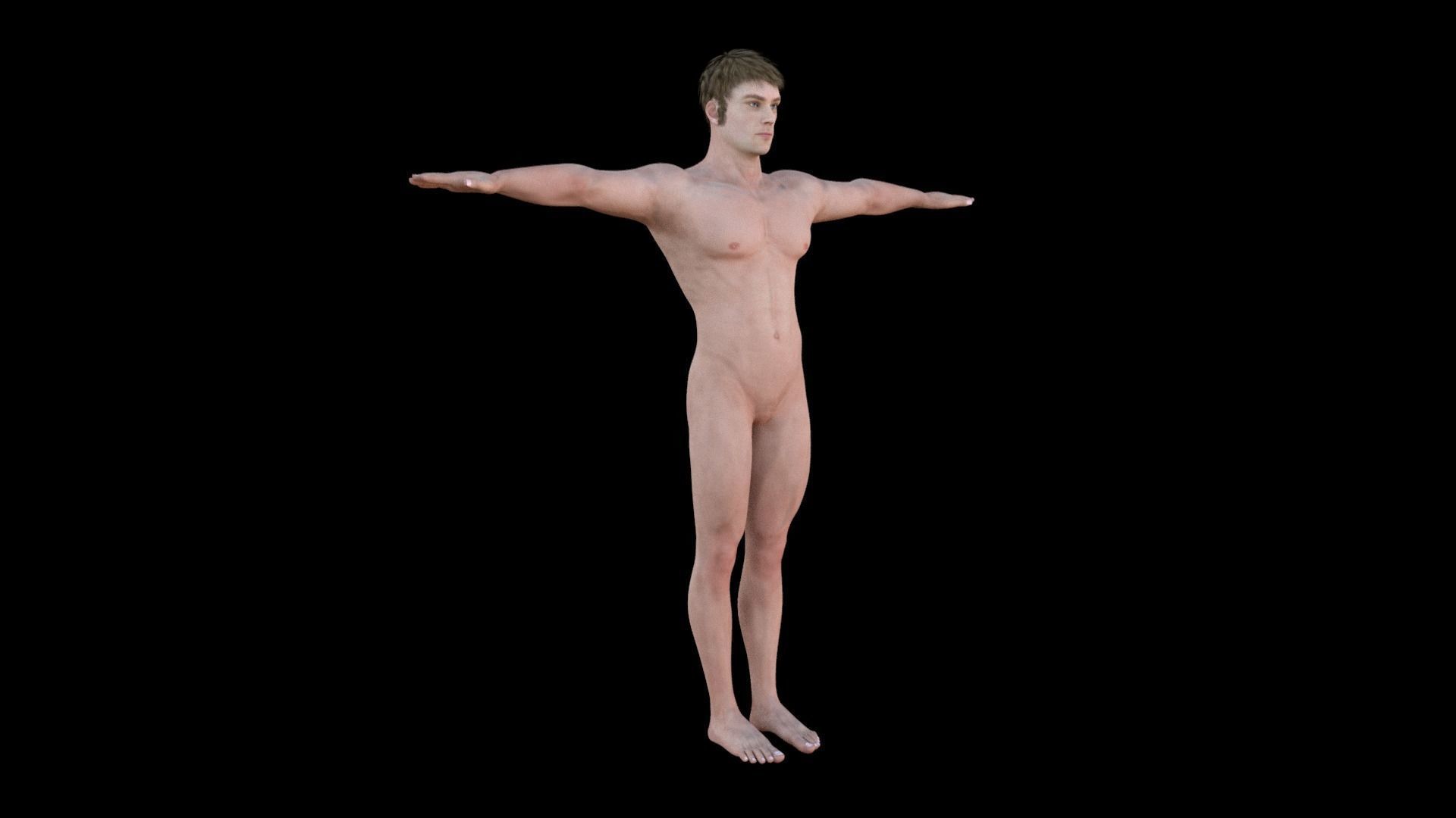 Human game ready rigged Low-poly 3D model_17