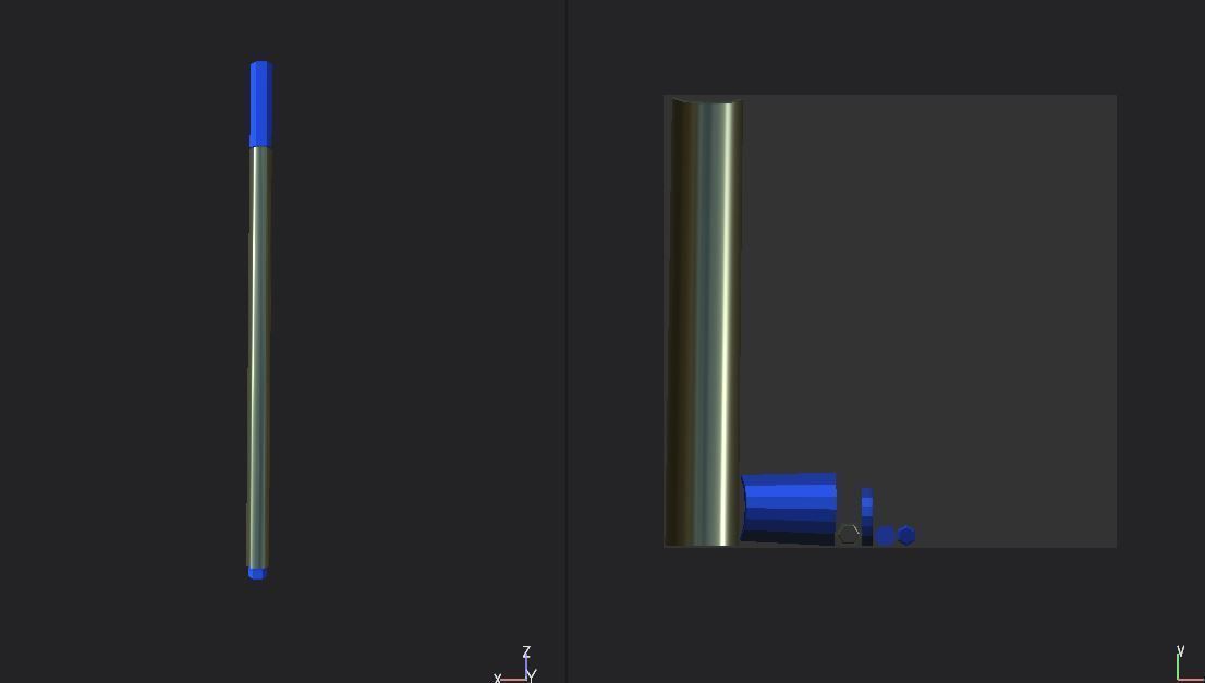 Color pencil Low-poly 3D model_4