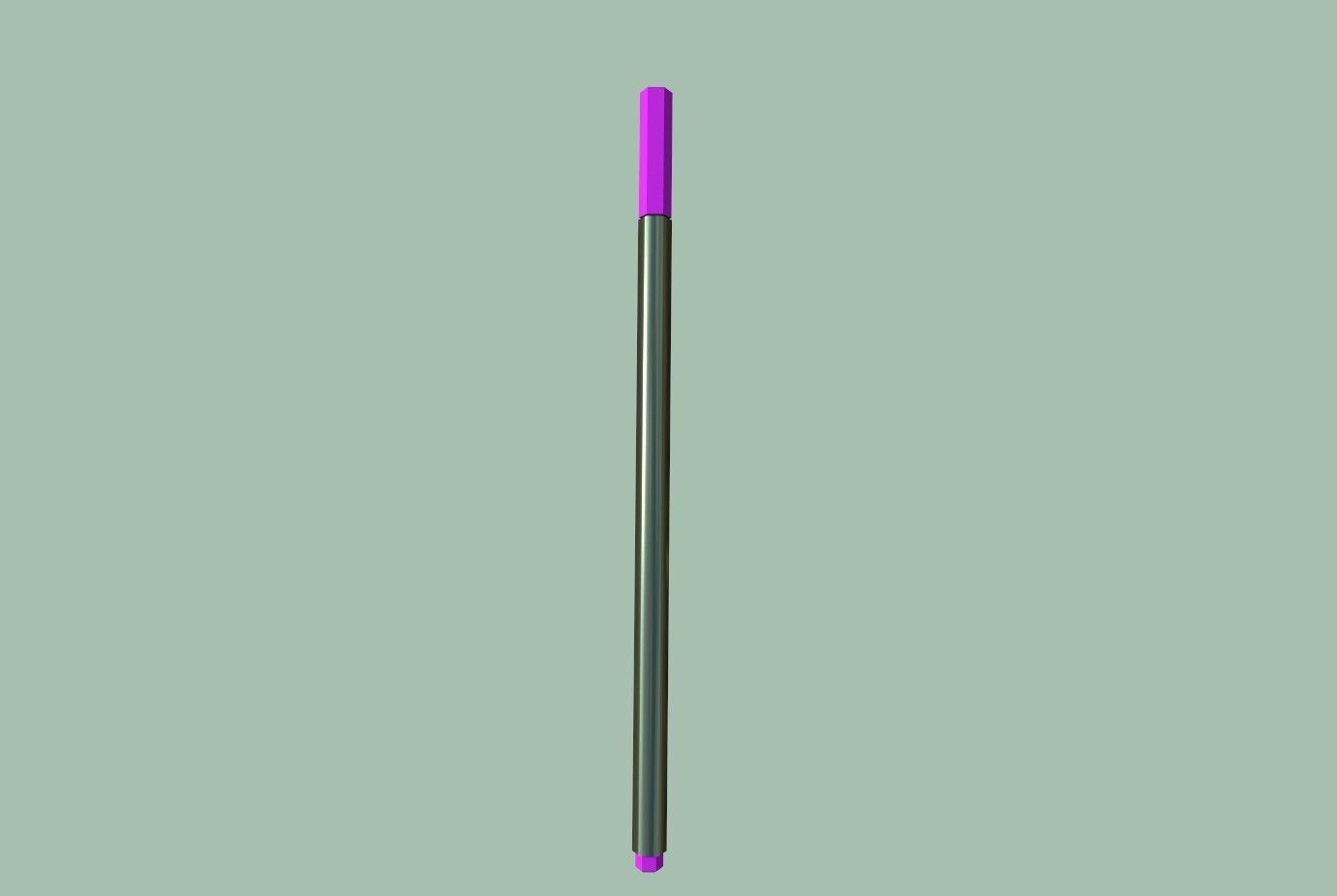 Color pencil Low-poly 3D model_6