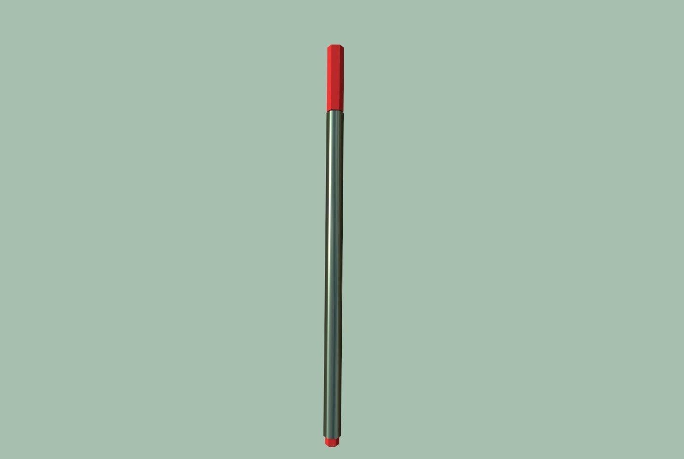 Color pencil Low-poly 3D model_2