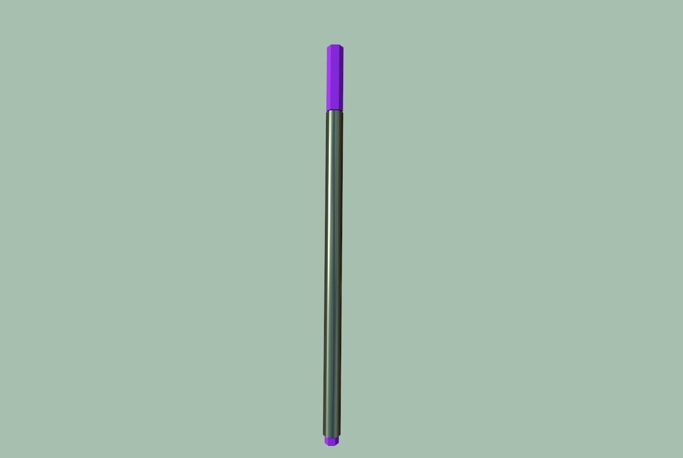Color pencil Low-poly 3D model_7