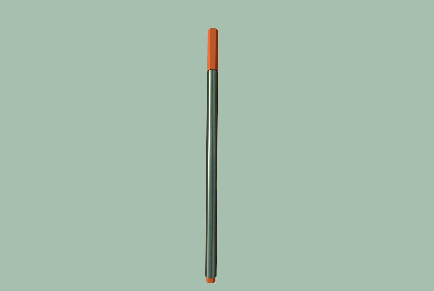 Color pencil Low-poly 3D model_13