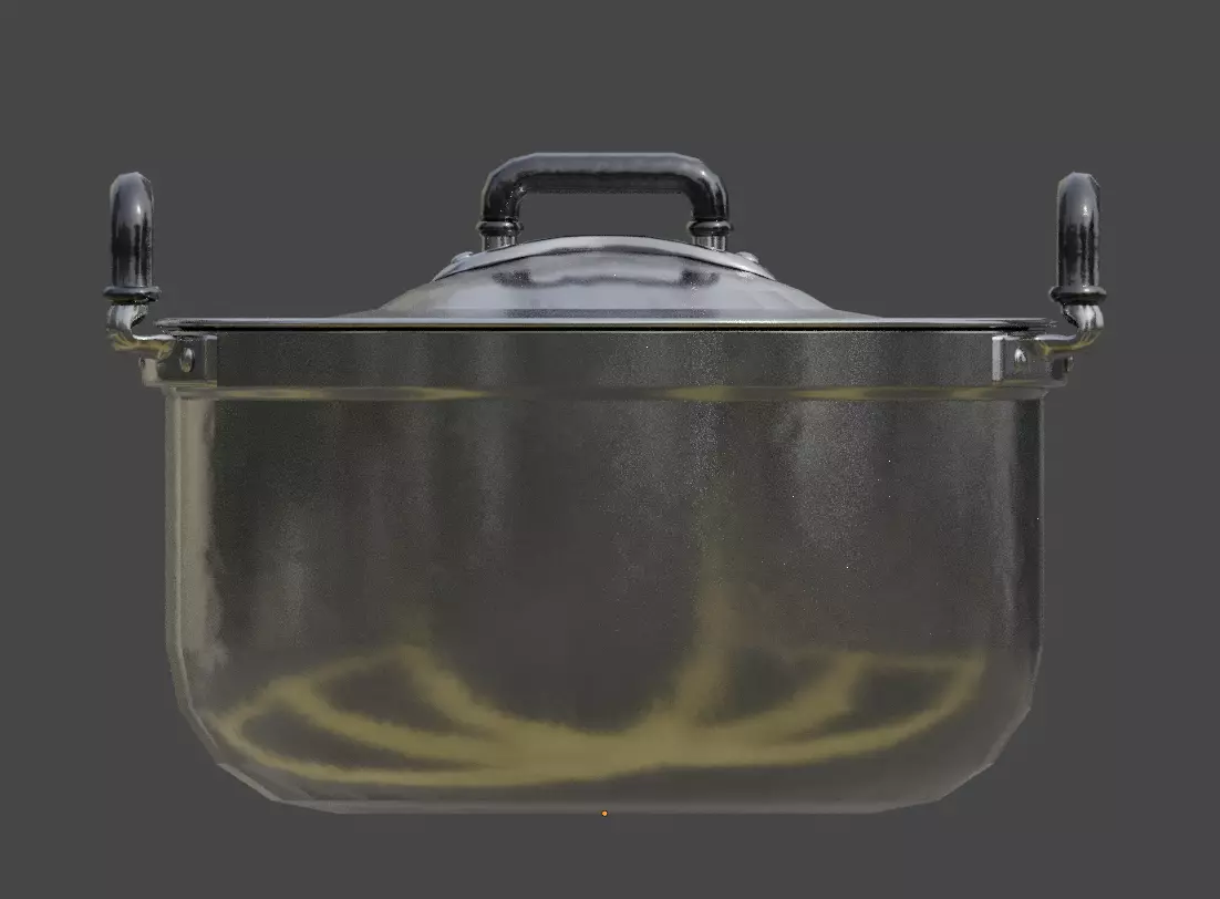 Vintage stainless cooking pot Free 3D model