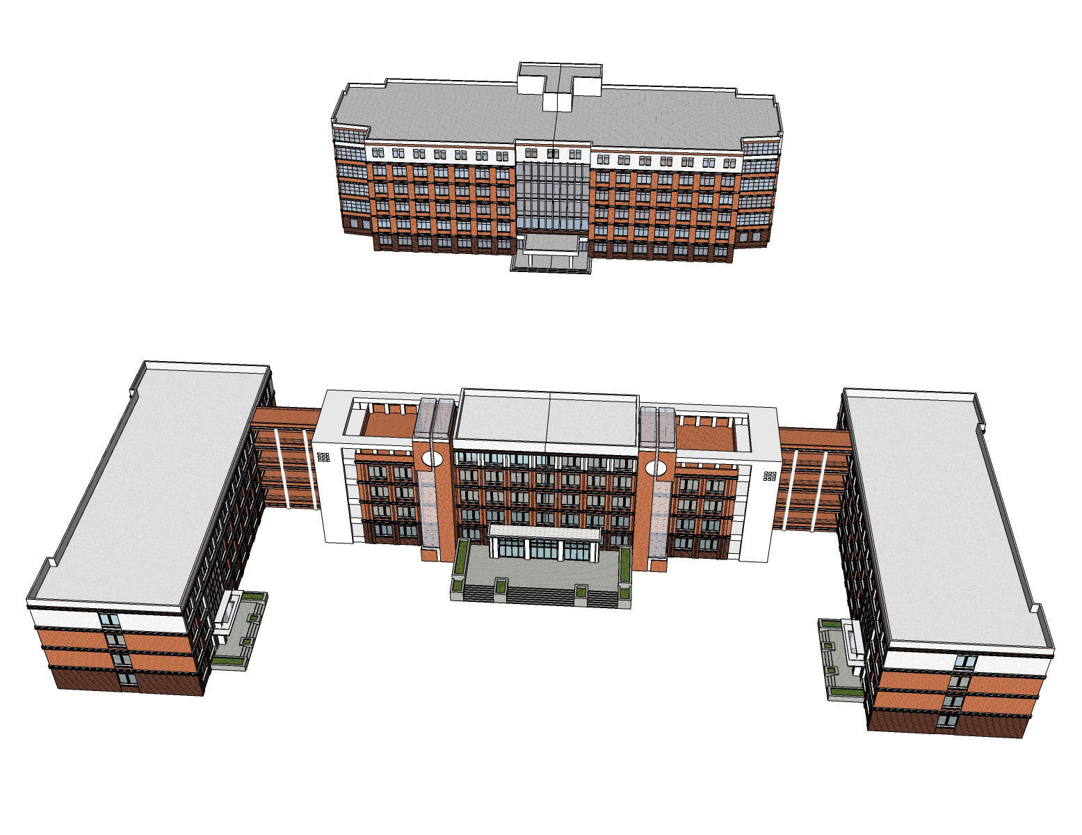 Office-Teaching Building-Canteen 04 3D model_4