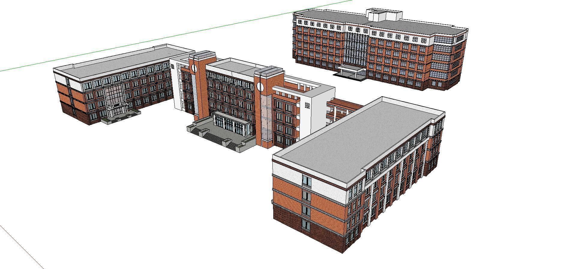 Office-Teaching Building-Canteen 04 3D model_3
