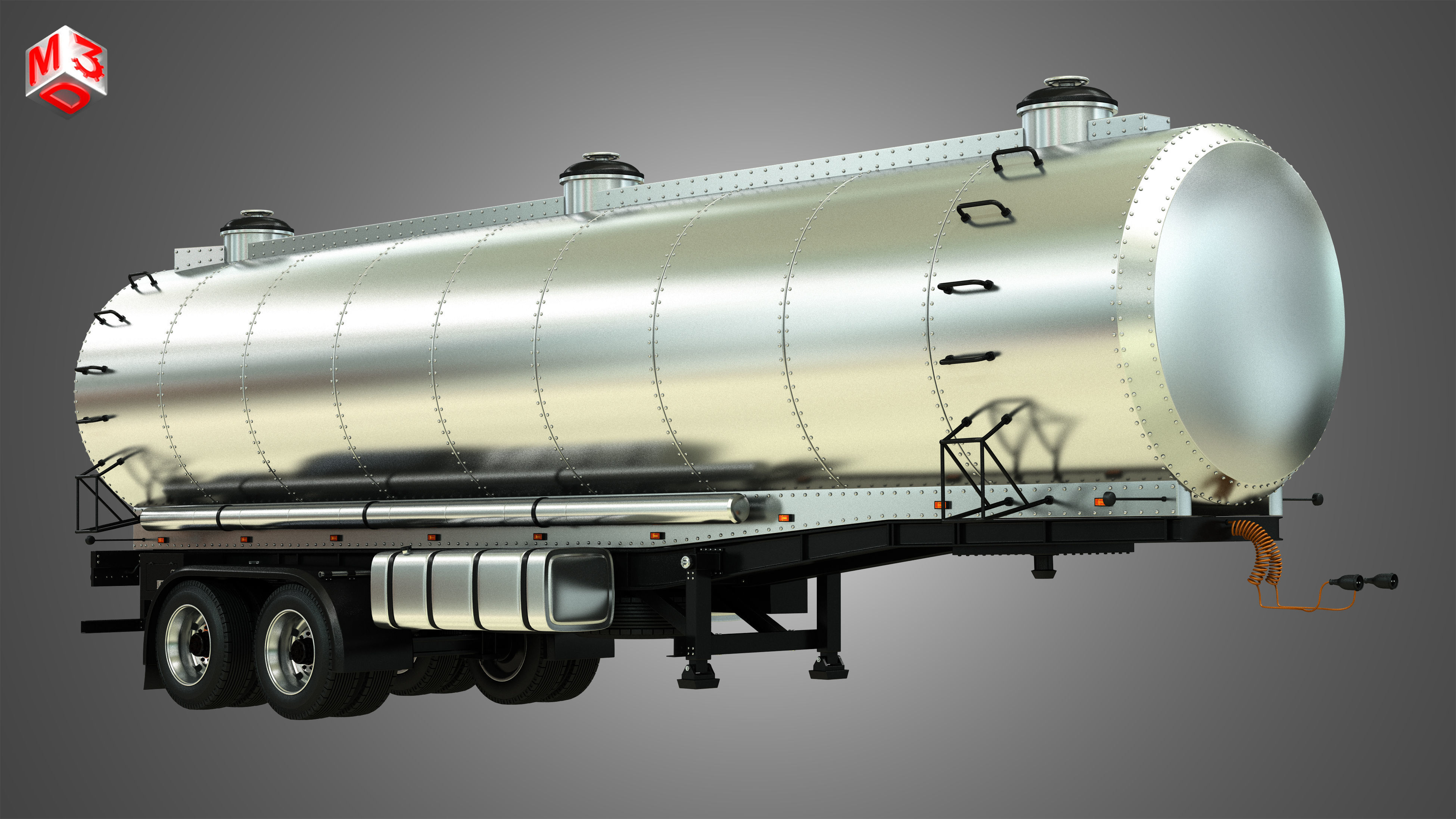 Tanker Semi Trailer 3D model_2