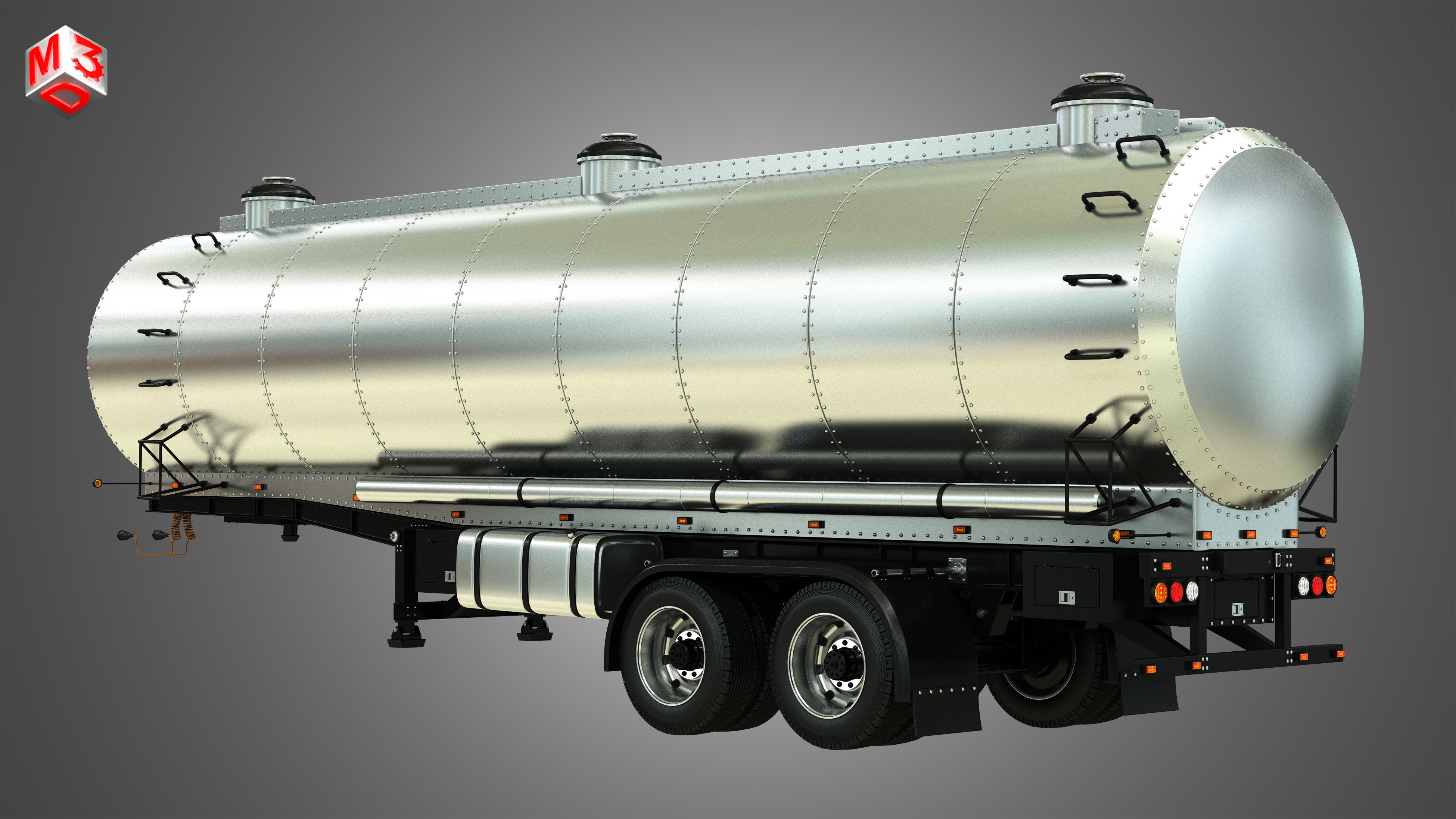 Tanker Semi Trailer 3D model_3