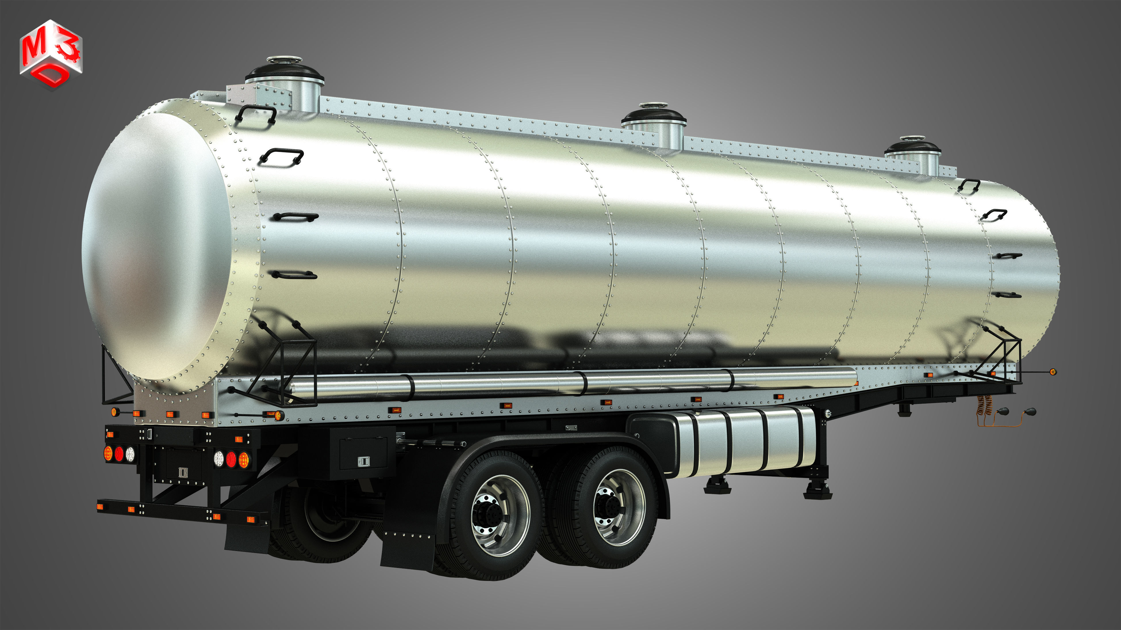 Tanker Semi Trailer 3D model_1