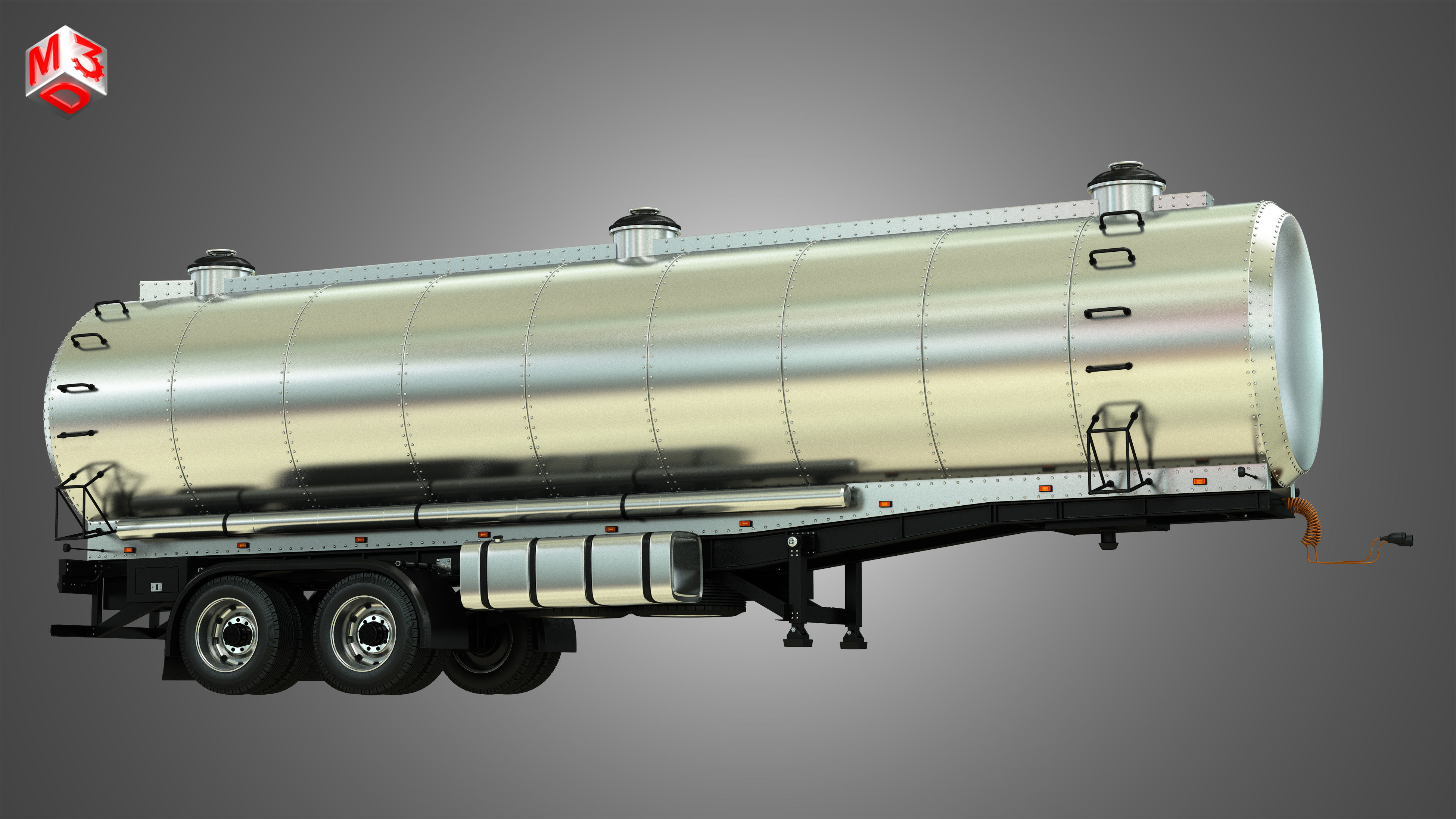 Tanker Semi Trailer 3D model_8