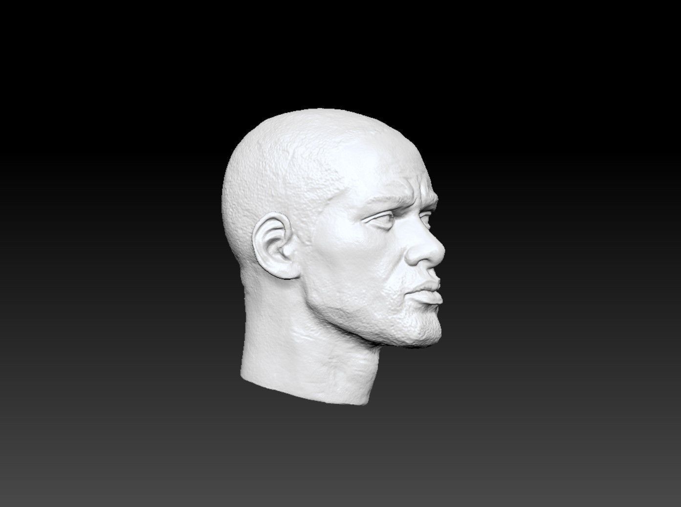 Will Smith Head sculpture 3D print model 3D print model_2