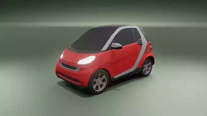 Smart ForTwo low poly 3D model