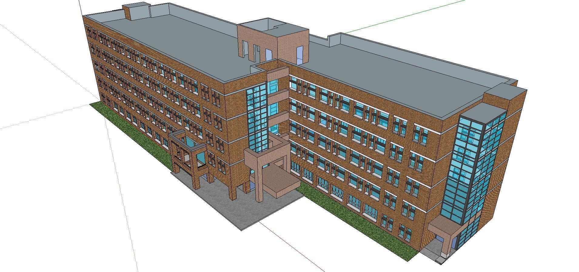 Office-Teaching Building-Canteen 29 3D model_3