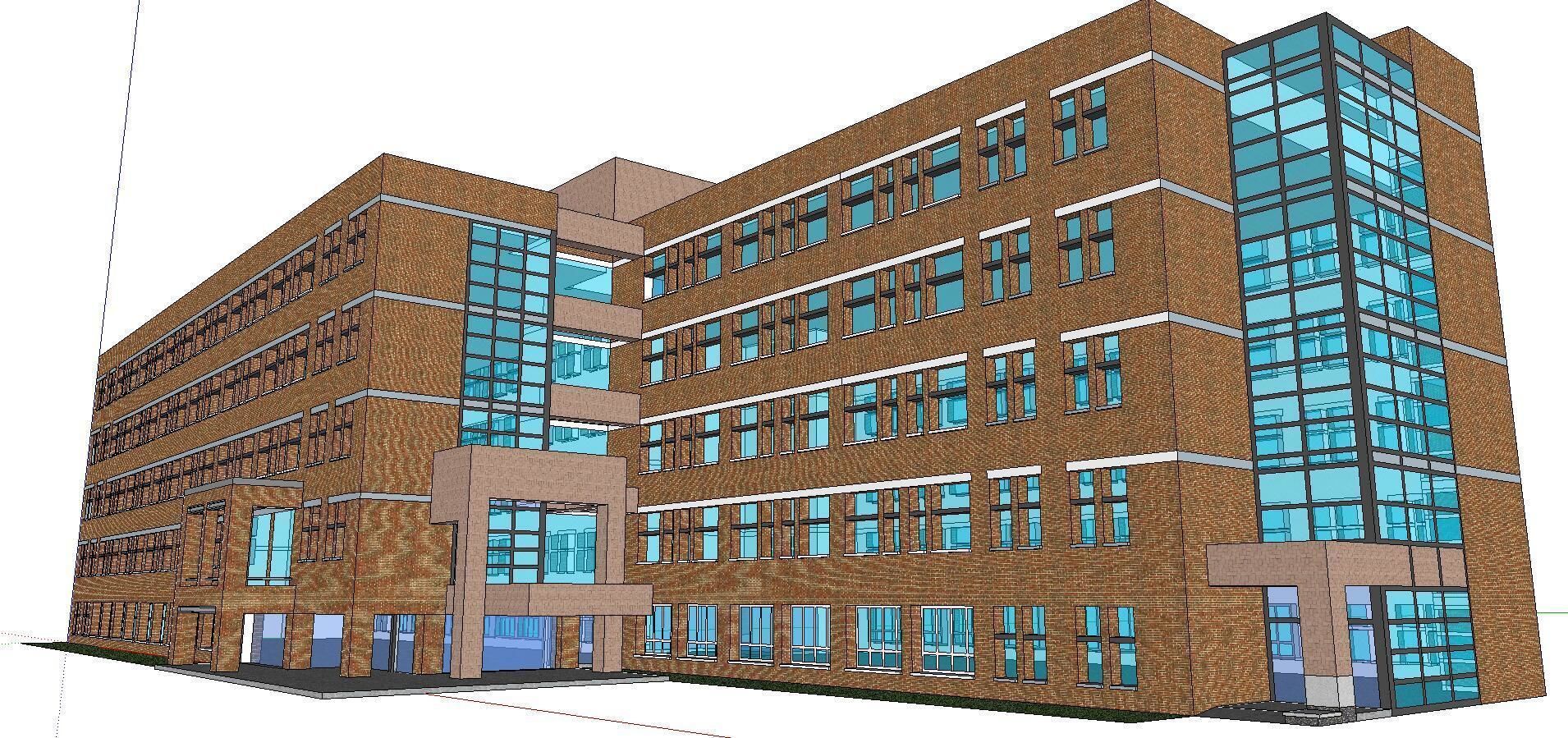 Office-Teaching Building-Canteen 29 3D model_1