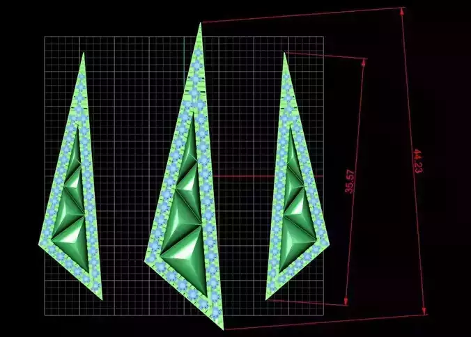 Diamond medals and earrings