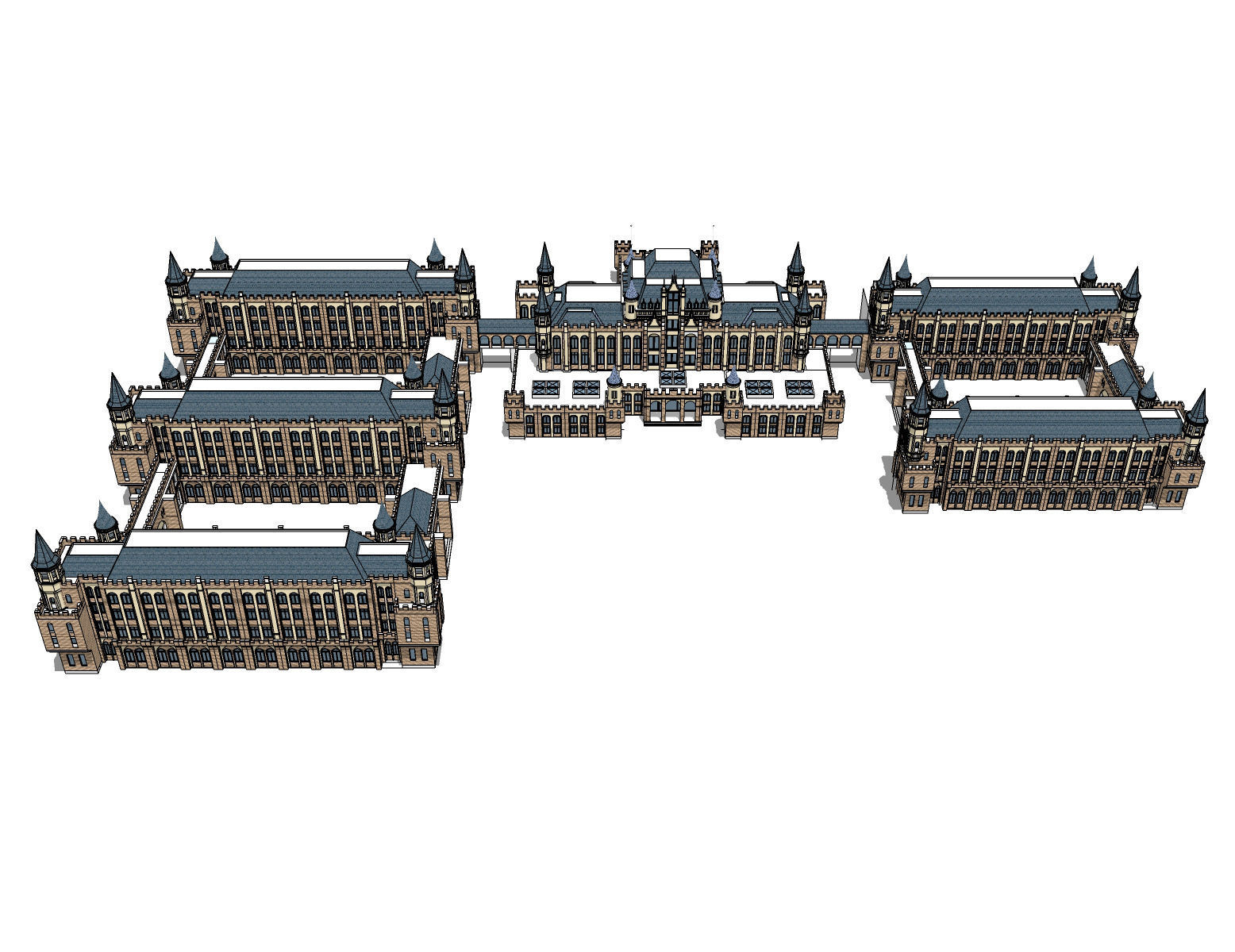Office-Teaching Building-Canteen 36 3D model_4