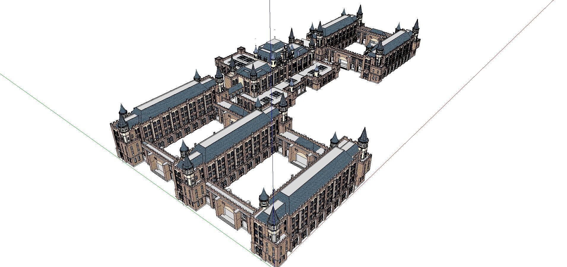 Office-Teaching Building-Canteen 36 3D model_3