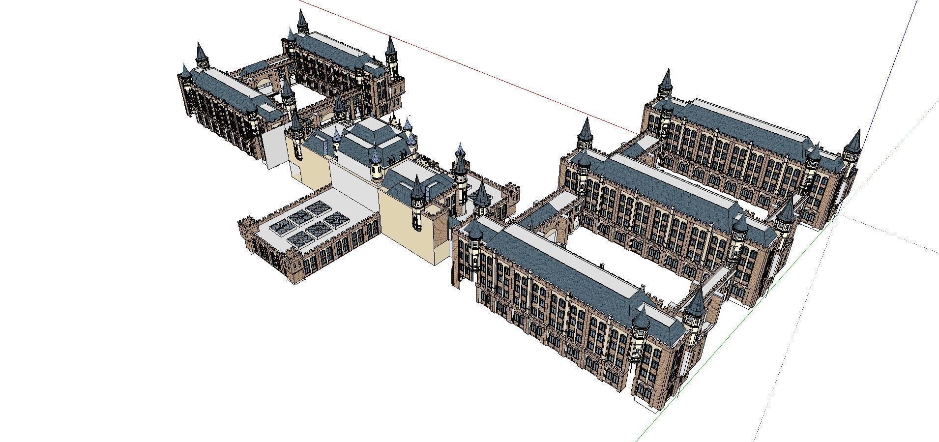 Office-Teaching Building-Canteen 36 3D model_2