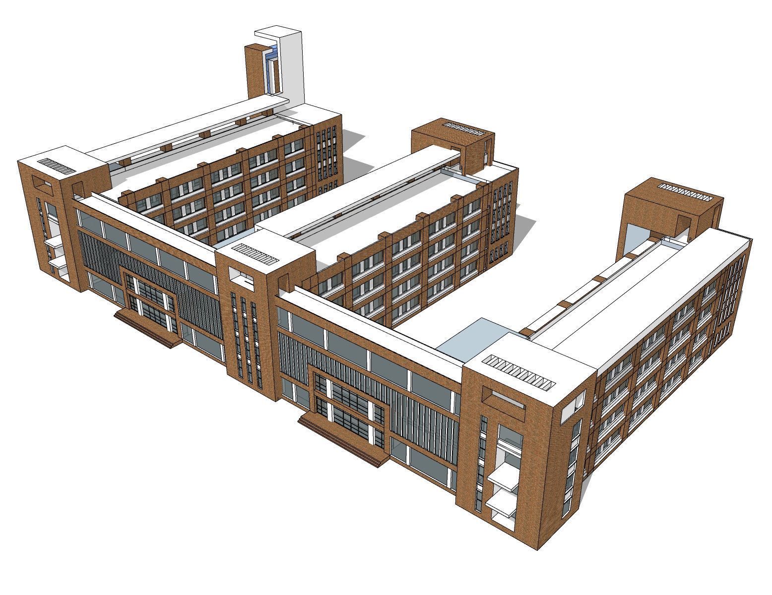 Office-Teaching Building-Canteen 37 3D model_4