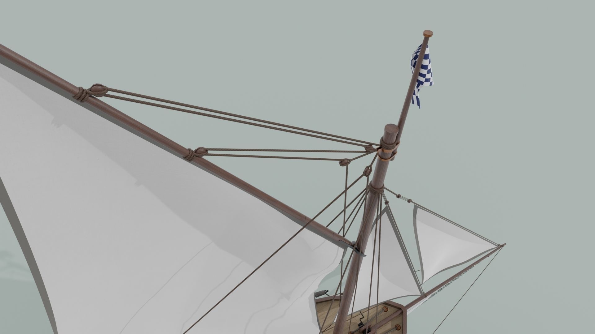 Oyster sloop Spray 3D model_14