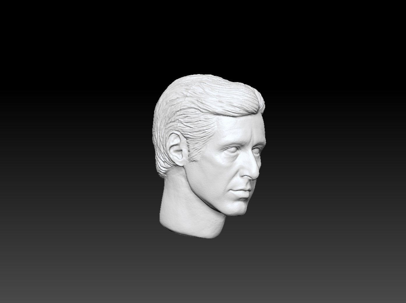 The Godfather Al Pacino Head sculpture 3D print model 3D print model_1