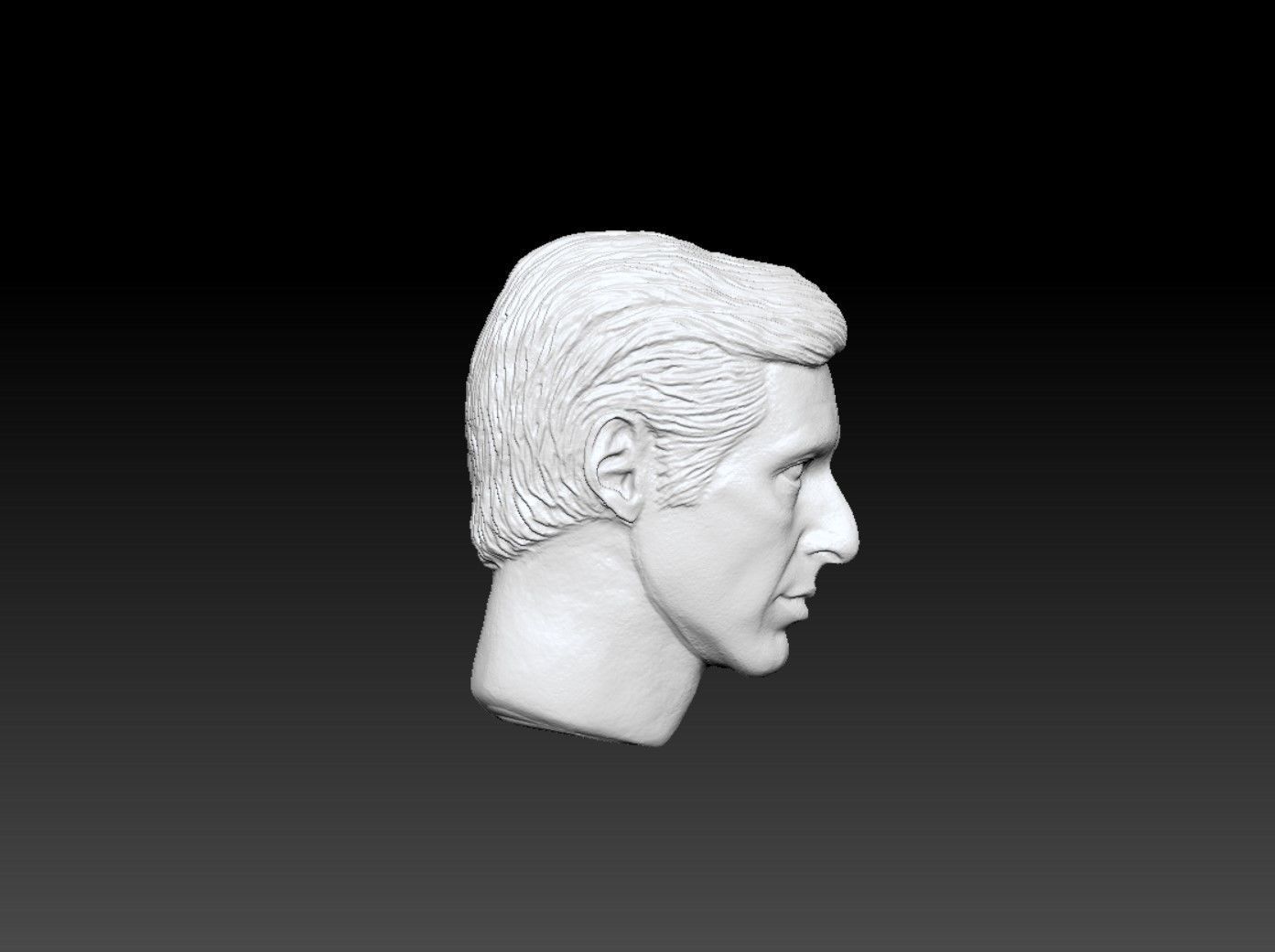 The Godfather Al Pacino Head sculpture 3D print model 3D print model_2