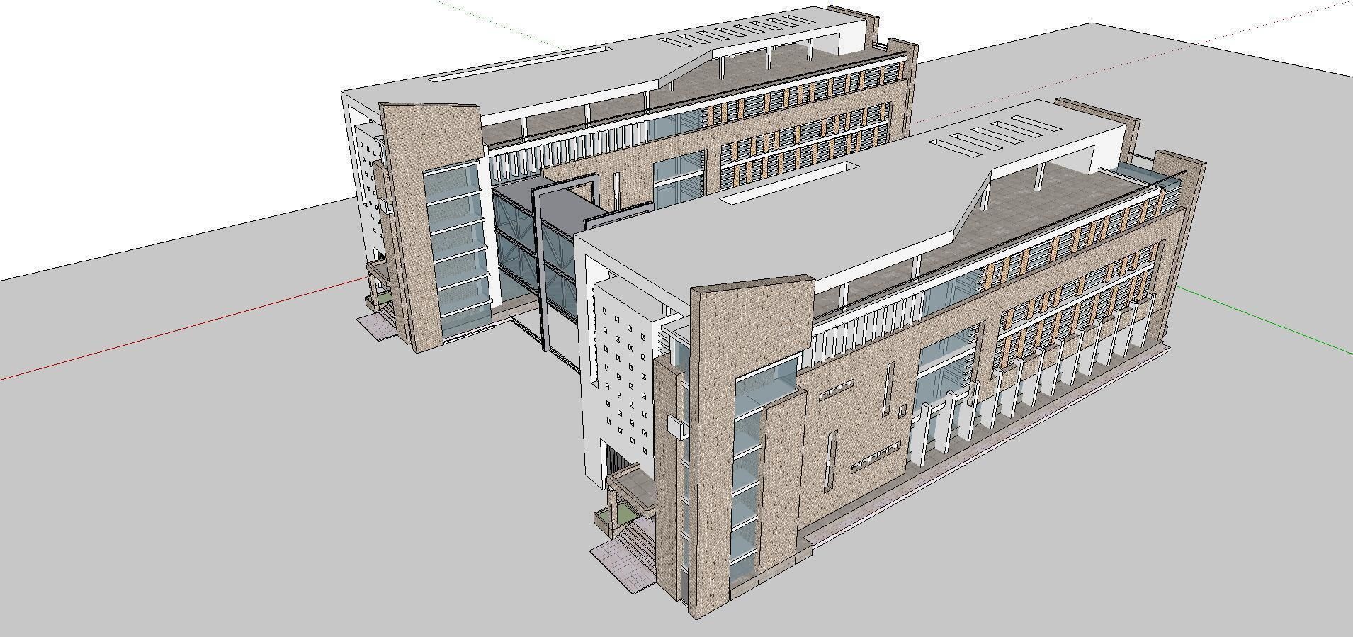 Office-Teaching Building-Canteen 42 3D model_1