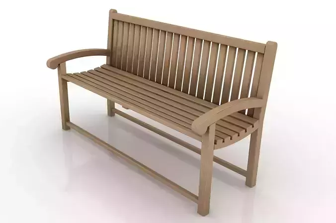 3d Bench Model wooden