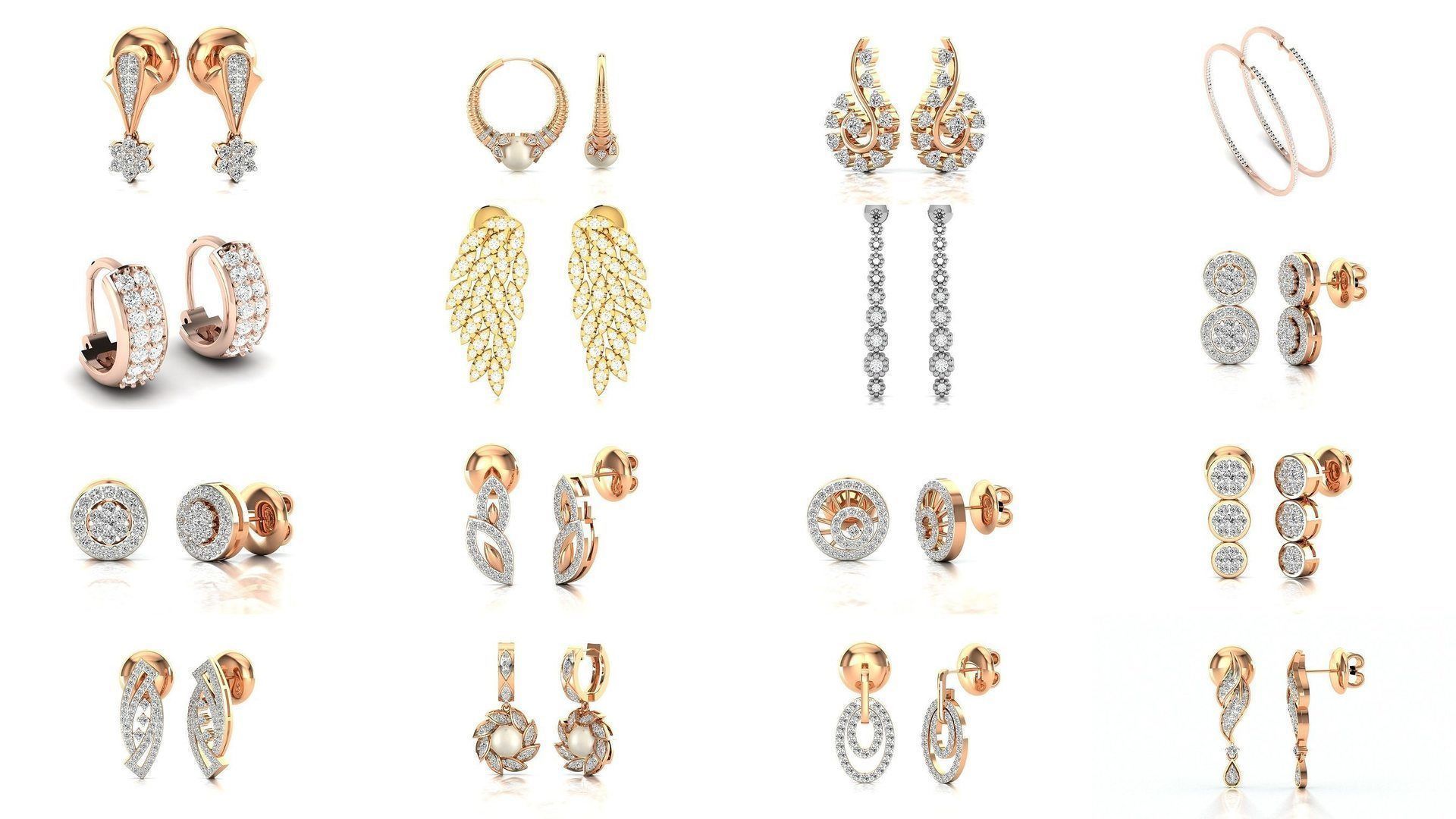 75 Earrings 3dm stl render jcd renders details 3D Model Collection_5