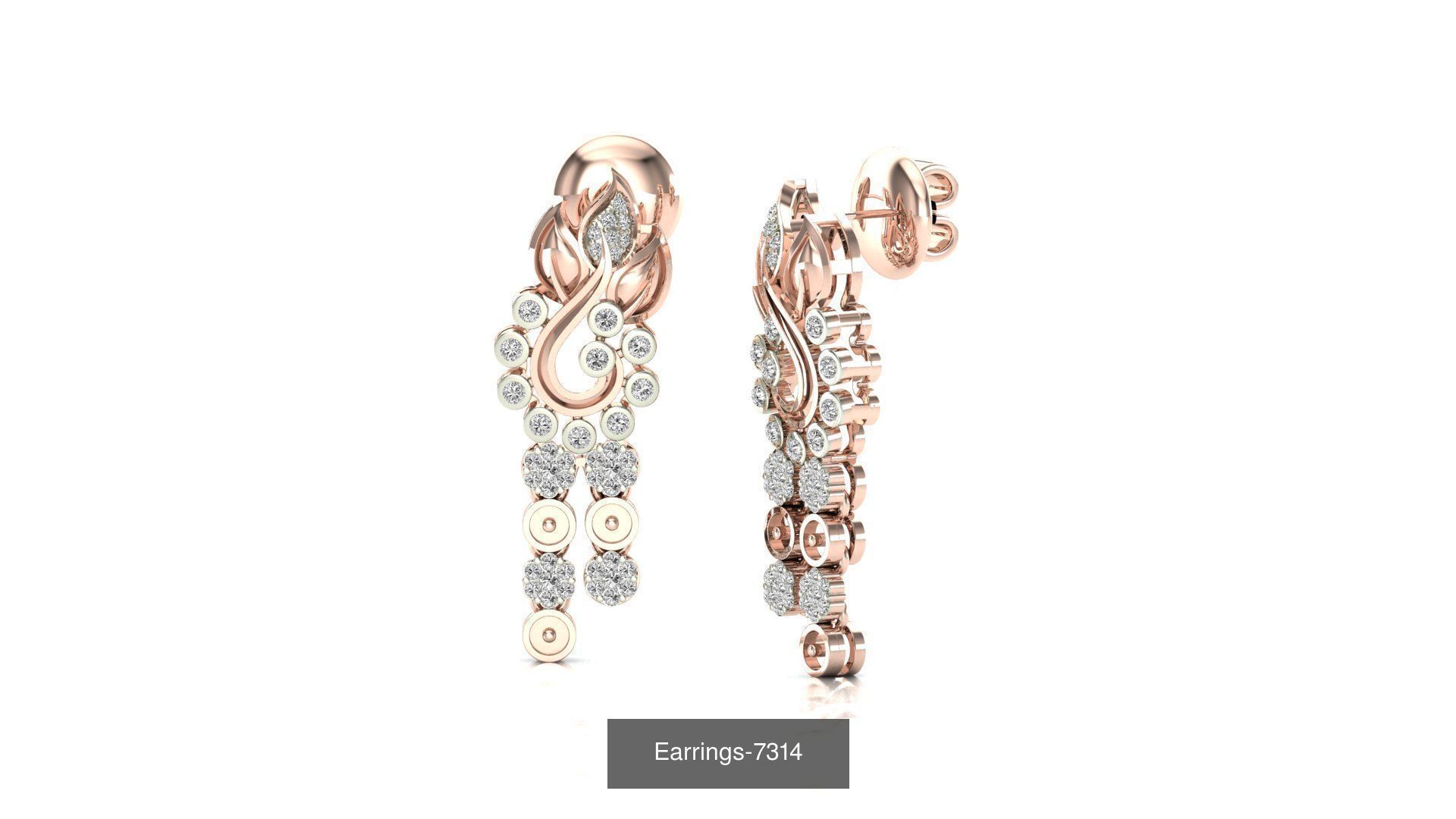 75 Earrings 3dm stl render jcd renders details 3D Model Collection_79