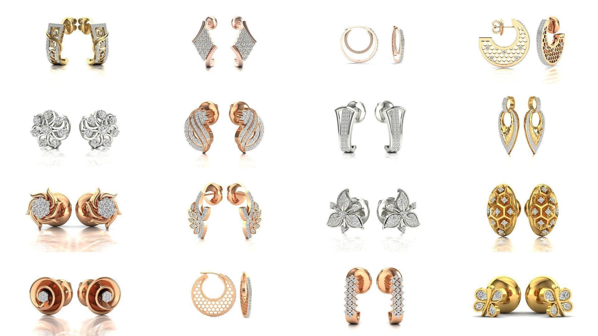 75 Earrings 3dm stl render jcd renders details 3D Model Collection_3