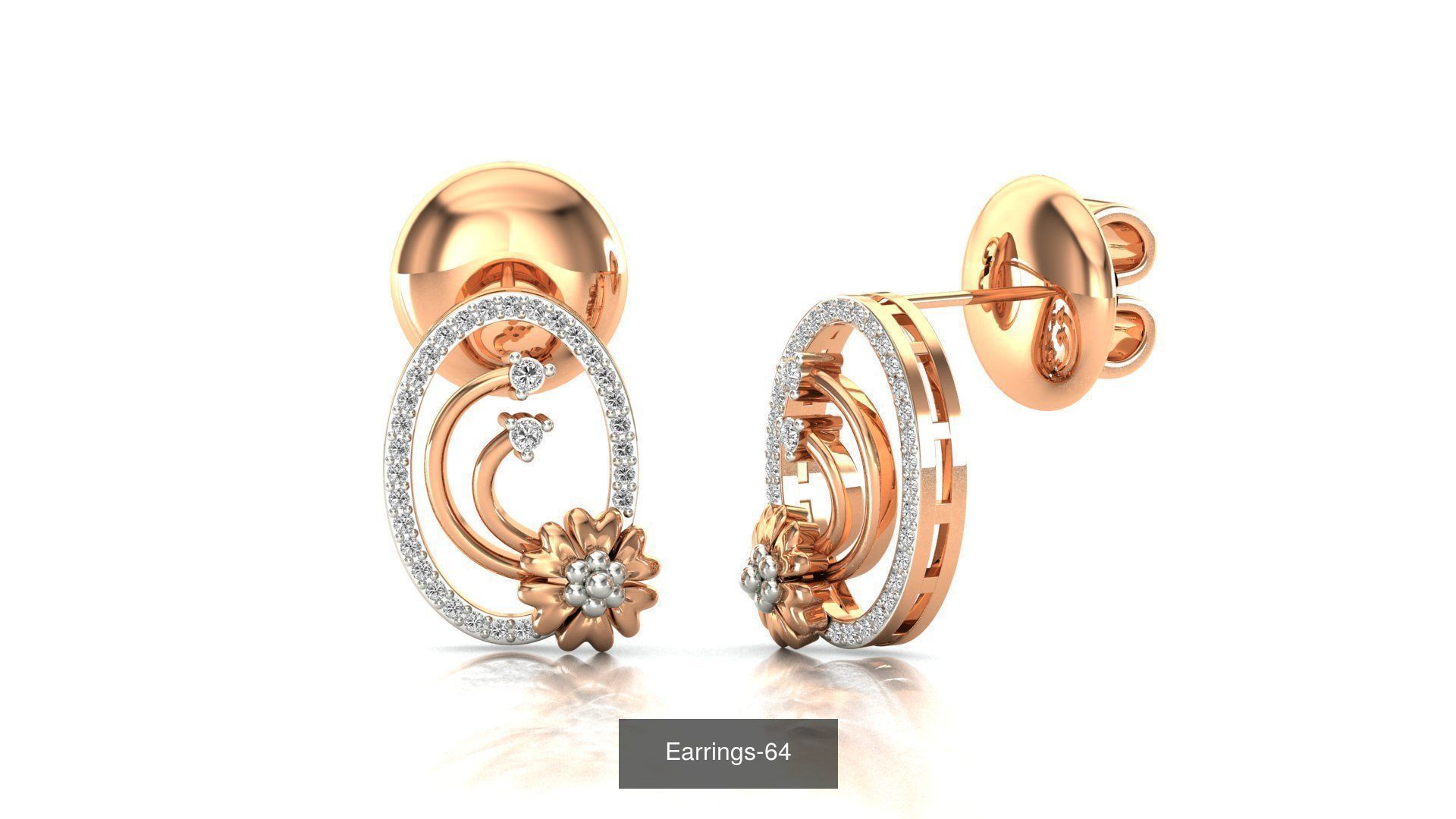 75 Earrings 3dm stl render jcd renders details 3D Model Collection_10