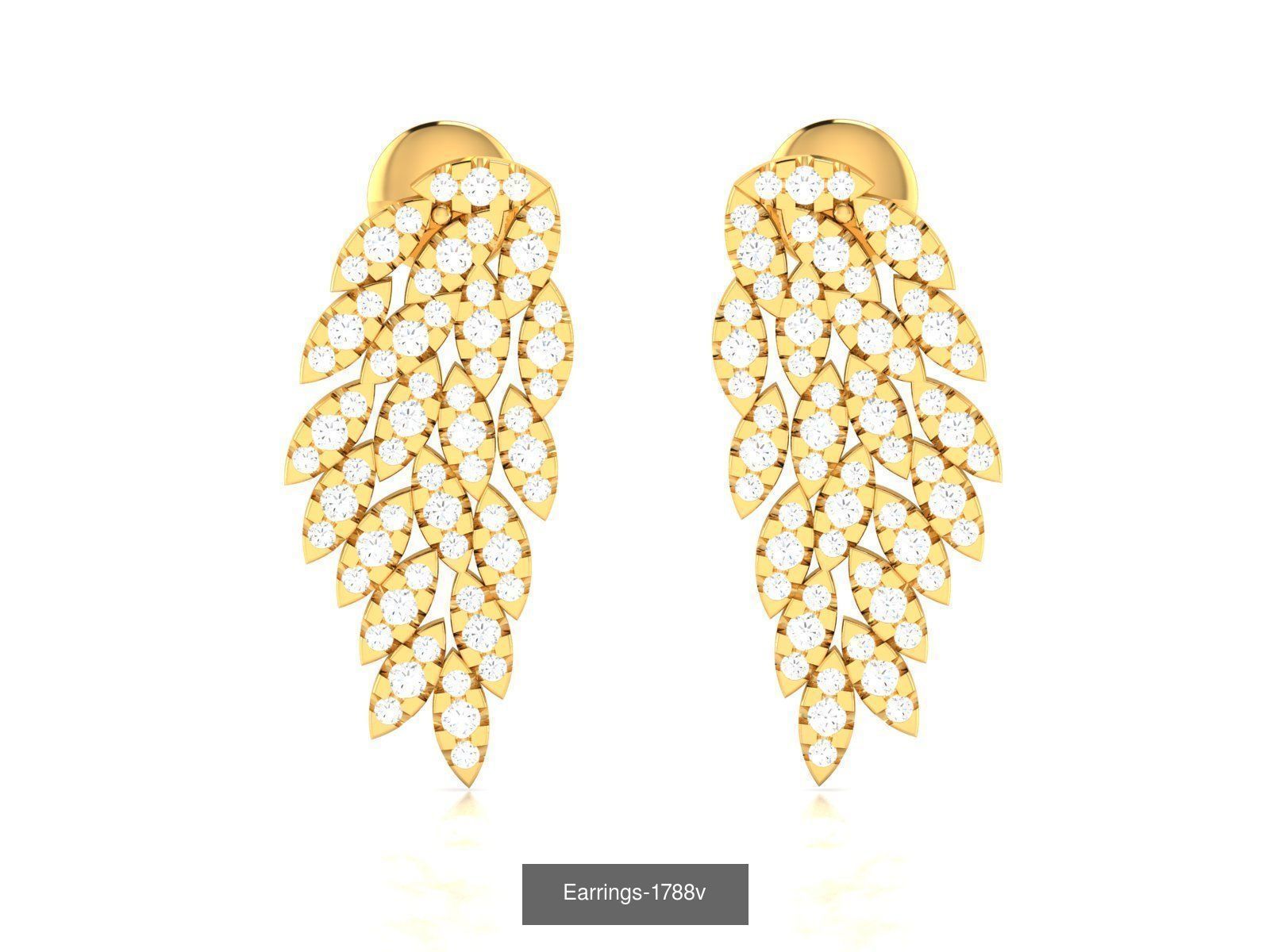 75 Earrings 3dm stl render jcd renders details 3D Model Collection_62