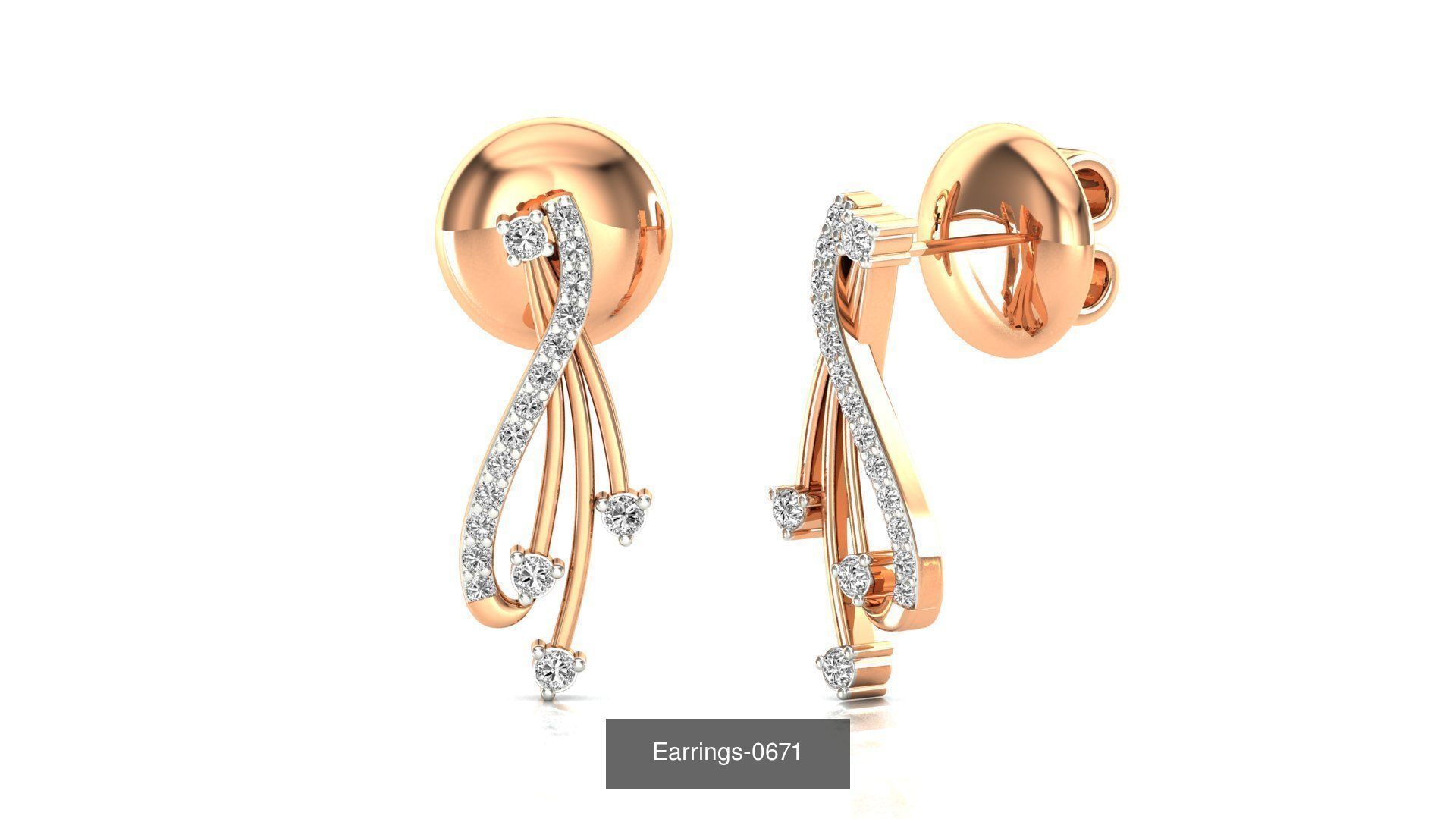 75 Earrings 3dm stl render jcd renders details 3D Model Collection_82