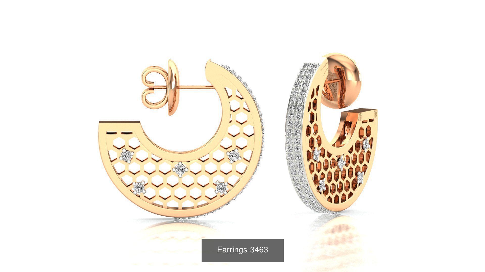 75 Earrings 3dm stl render jcd renders details 3D Model Collection_44