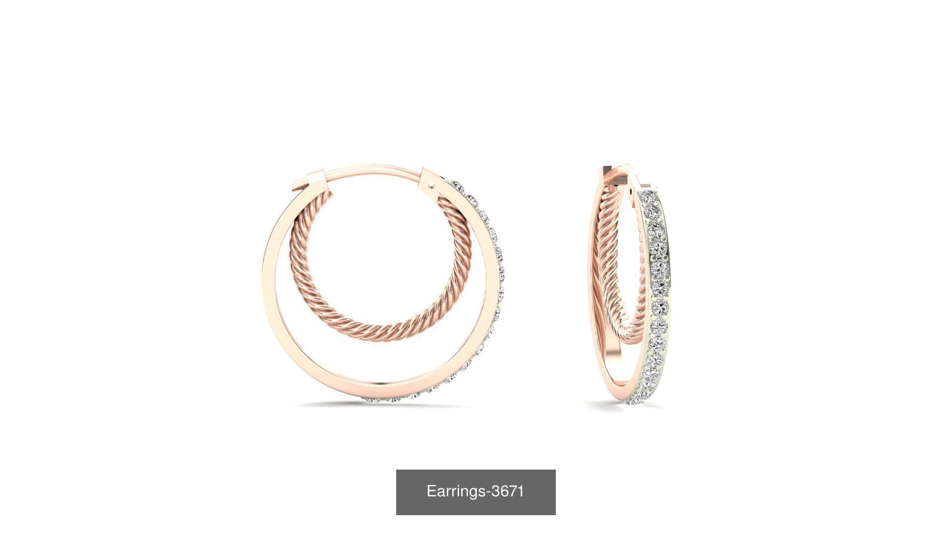 75 Earrings 3dm stl render jcd renders details 3D Model Collection_43