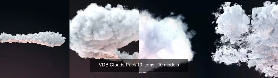 VDB Clouds Pack 10 Items 3D Model Collection_1