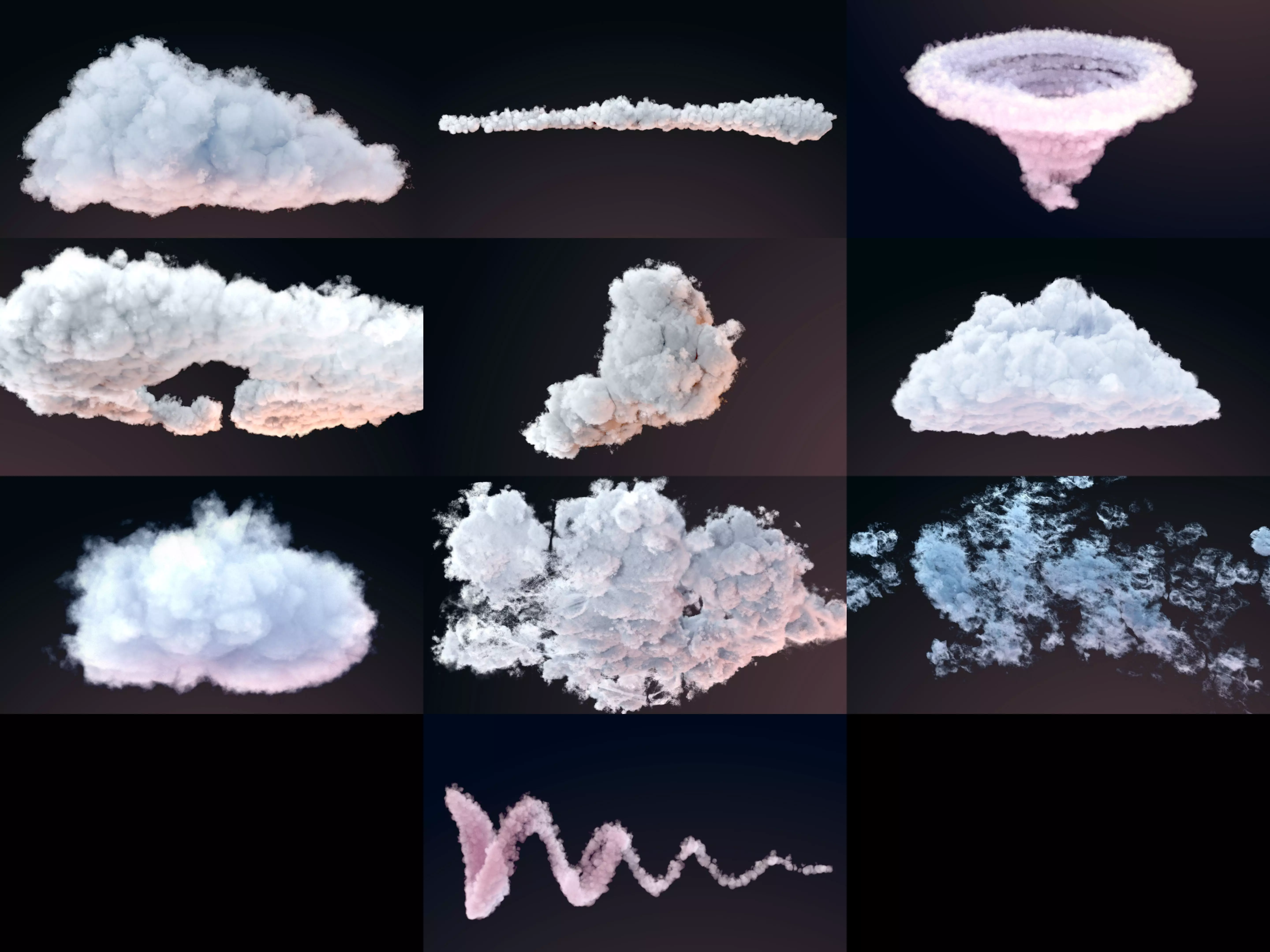 VDB Clouds Pack 10 Items 3D Model Collection_0